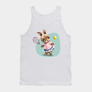 Cute little bunny. Tennis player Tank Top